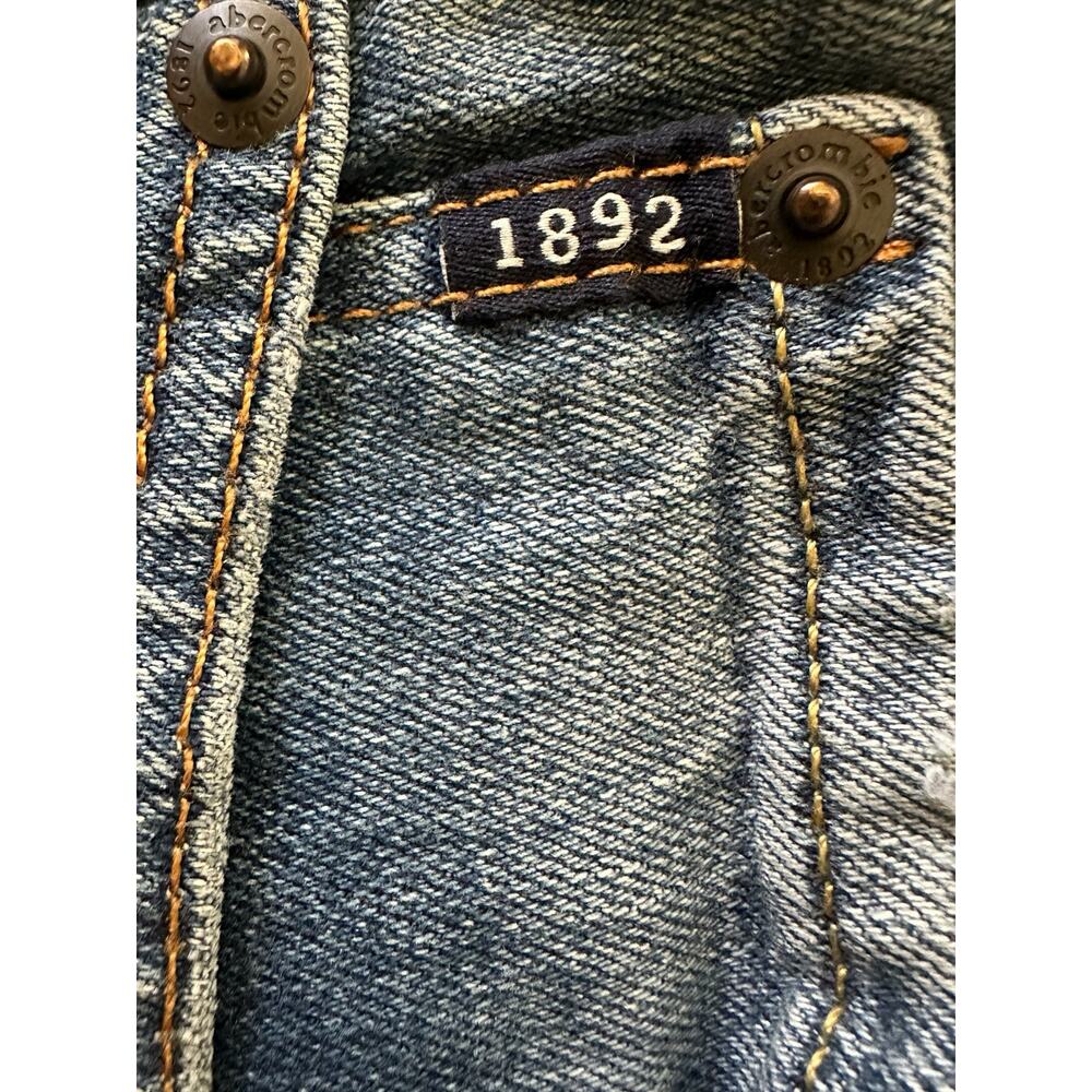 Abercrombie Kids Skinny 5 Pocket Design Light Wash Blue Jeans Size Slim 15/16 - Picture 8 of 9